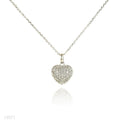 deluxe pave heart pendant