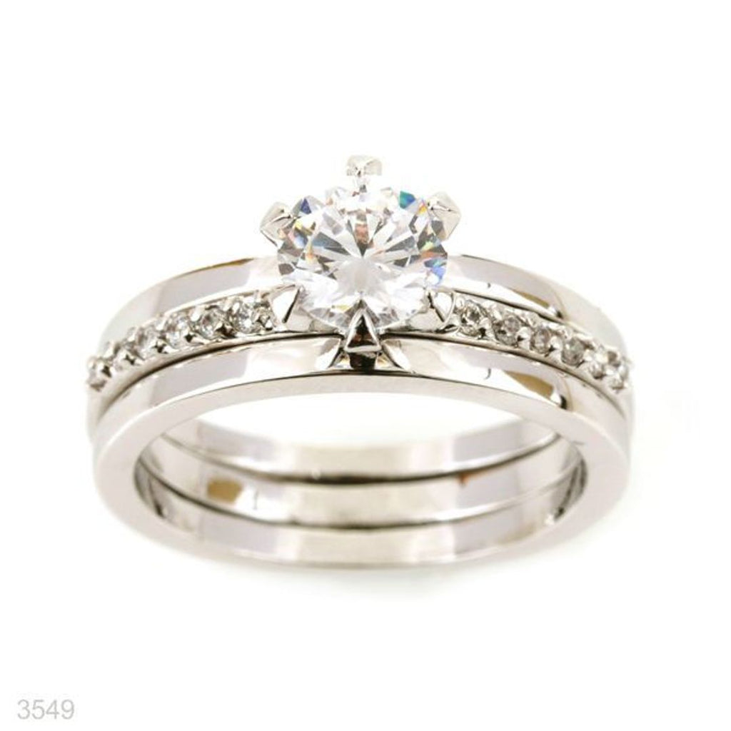 tri-shank solitaire ring