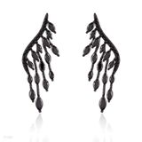 majestic angel wing silver earrings