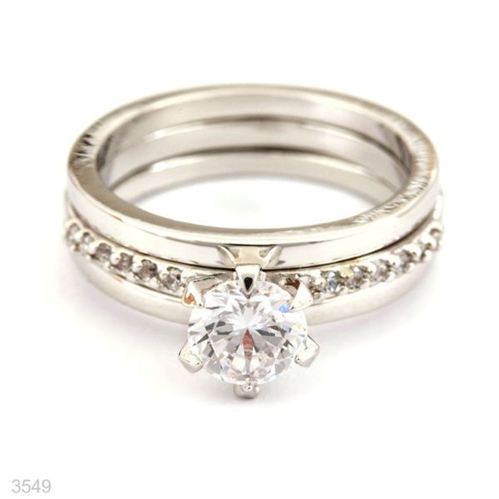 tri-shank solitaire ring